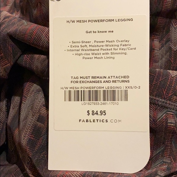 NWT High-Waisted PureLuxe Mesh Leggings - Picture 3 of 3